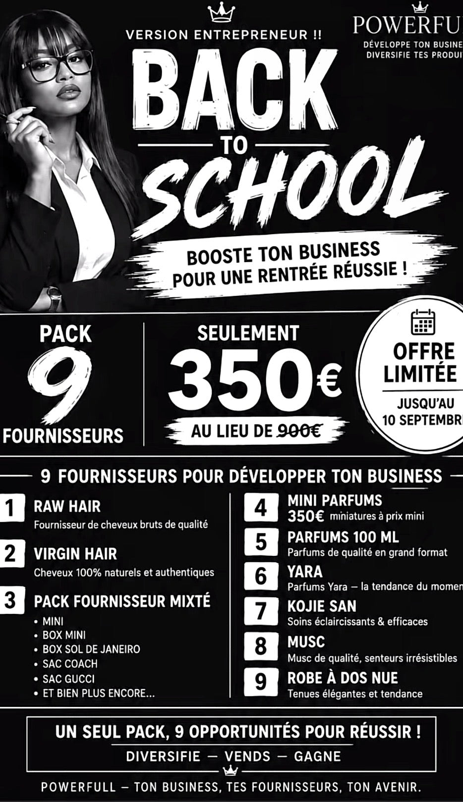 Fournisseur lot de 9 + 1 gratuit