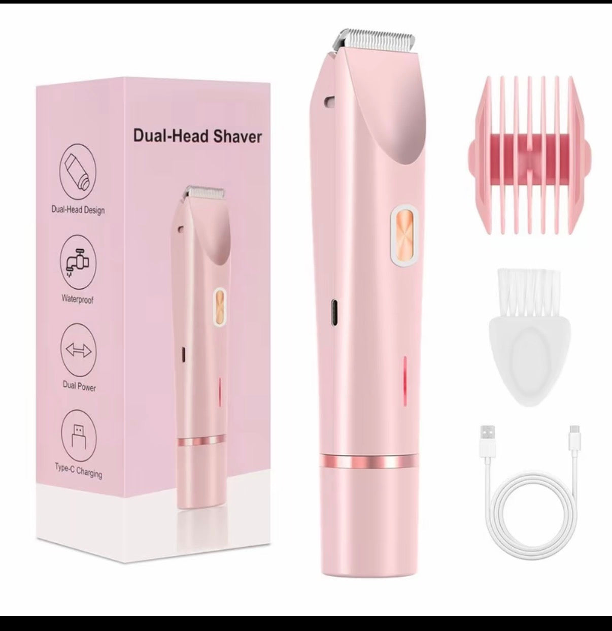 Rasoir électrique 2 en 1 à double tête pour femme .